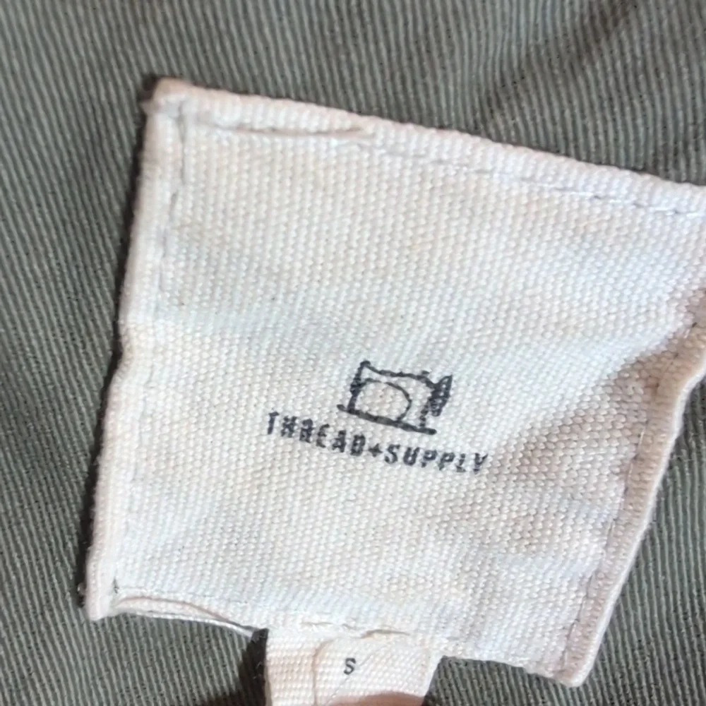 Thread & Supply Green Utility Jacket with Patterned Sleeves - Picture 4 of 8